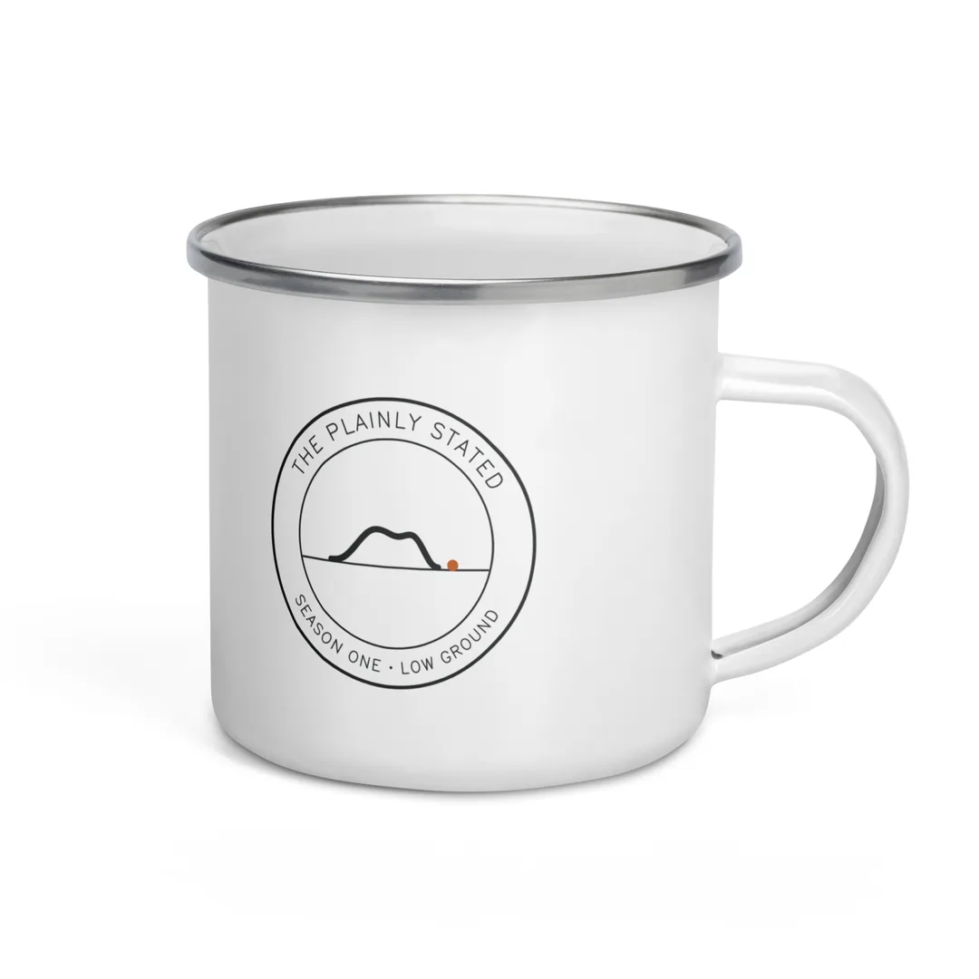 The Plainly Stated Enamel Mug