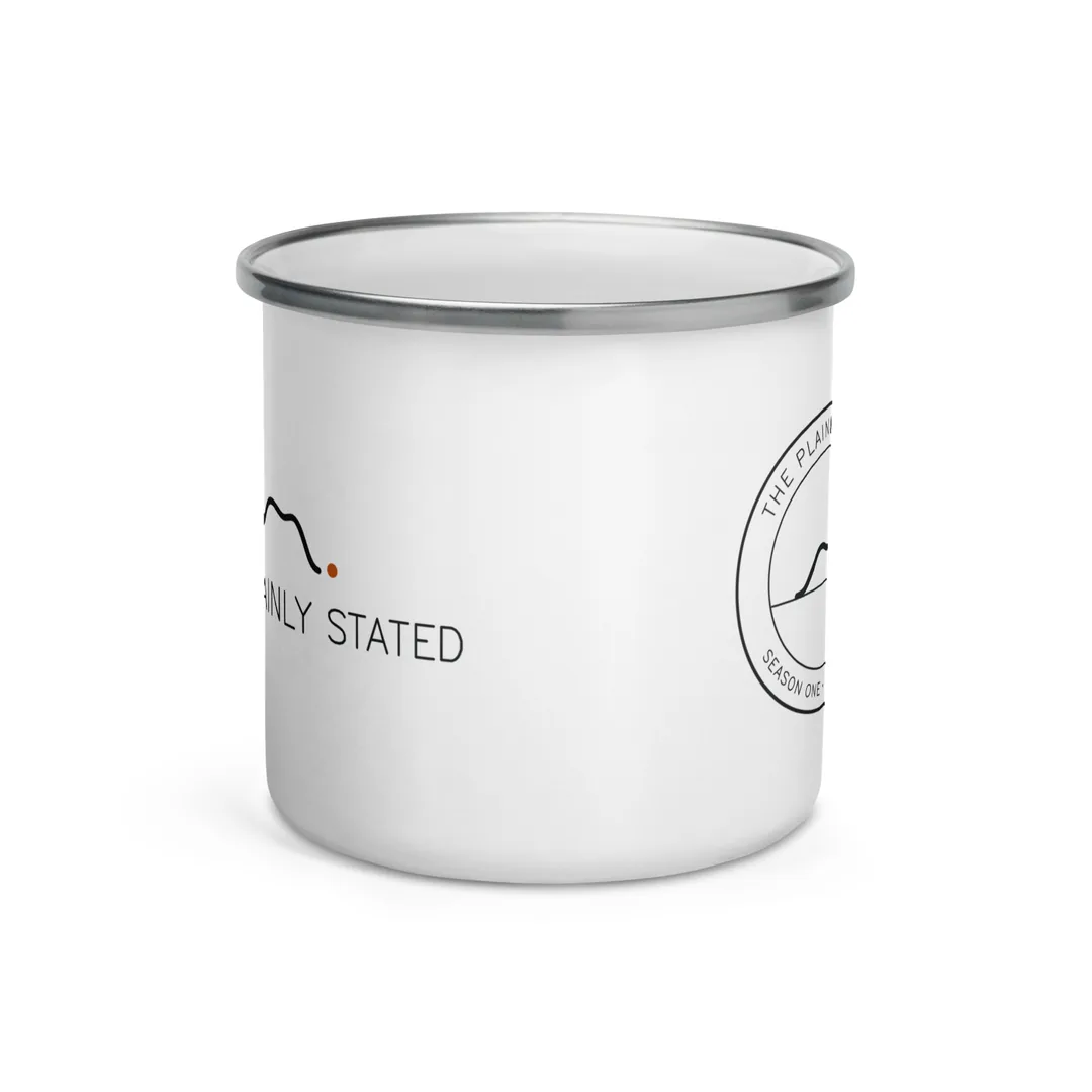 The Plainly Stated Enamel Mug, default, Front