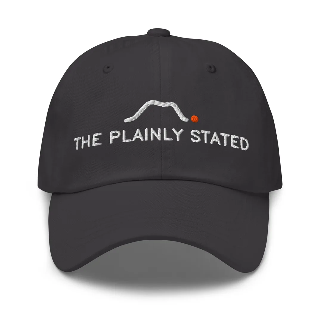 The Plainly Stated Cap, embroidery front large, main