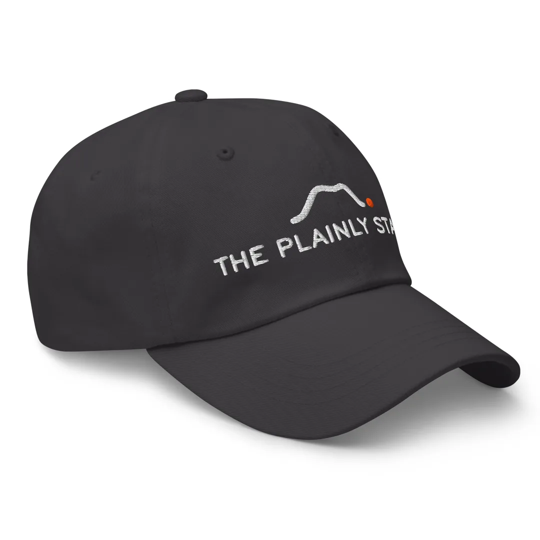 The Plainly Stated Cap, embroidery front large, Right Front