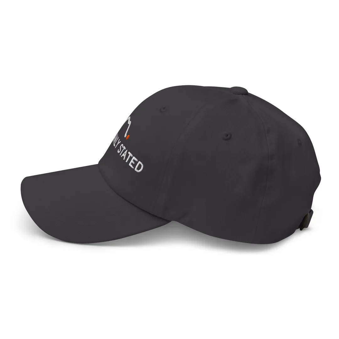 The Plainly Stated Cap, embroidery front large, Left Side